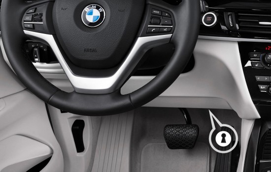 Бесштыревой блокиратор рулевого вала Гарант Форт для BMW X5 (F15) / X6 (F16) 2013-2021